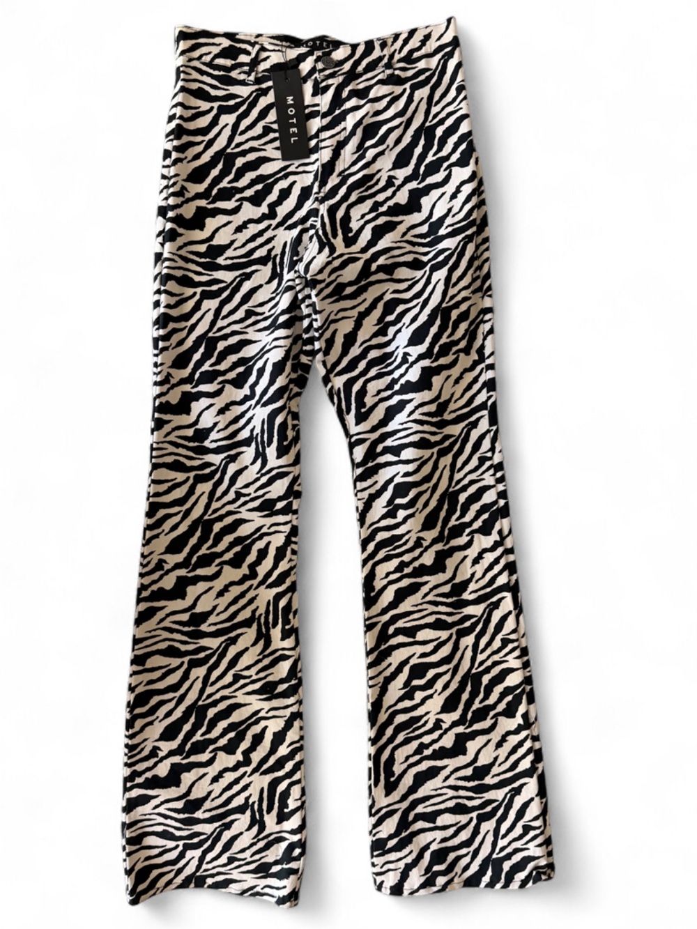 Motel Rocks Zebra-Print Pants - Black & White